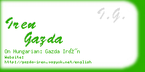 iren gazda business card